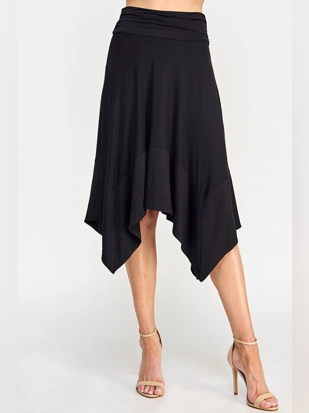 Black Asymmetrical Skirt - Picture 3 of 3